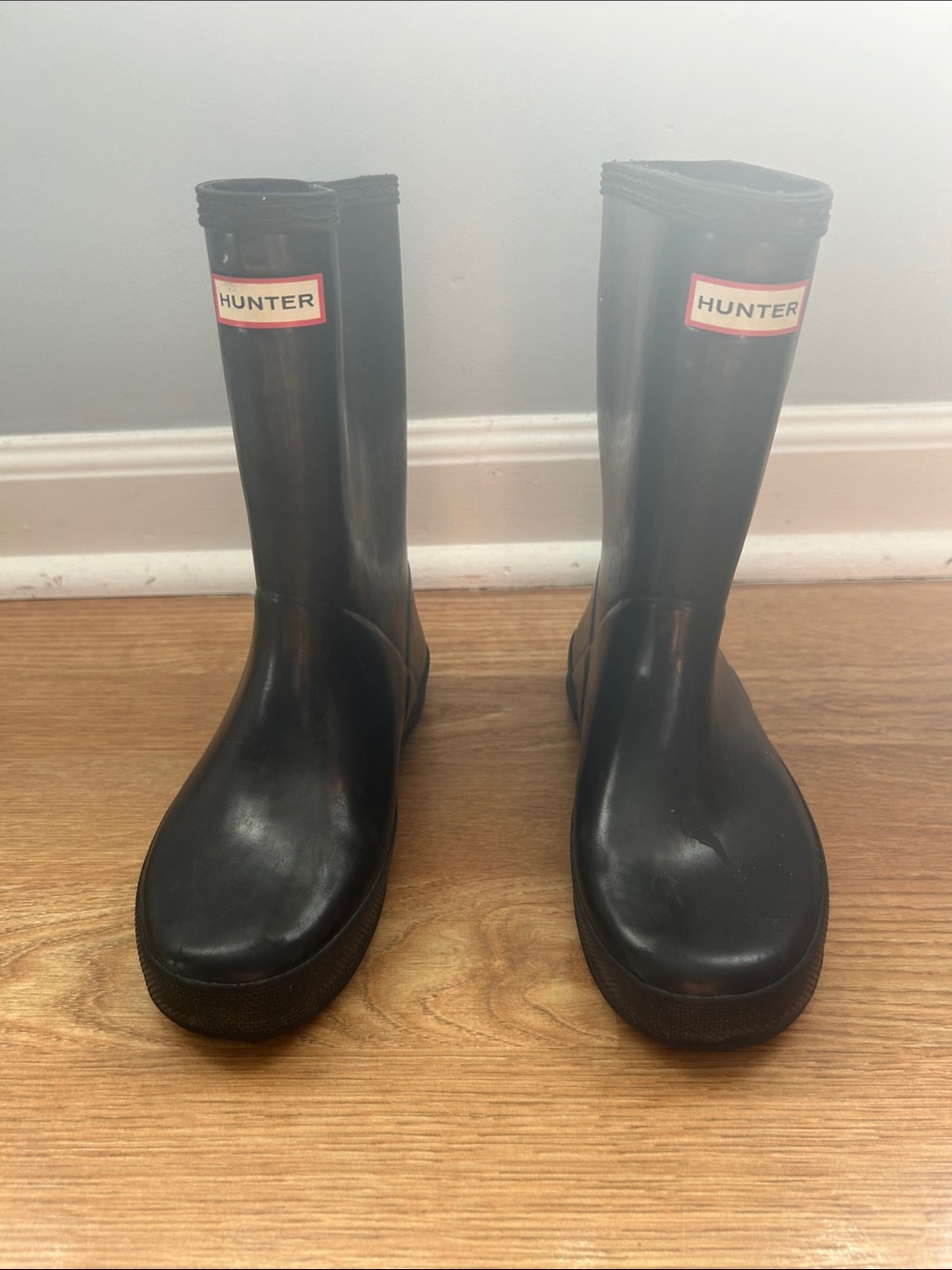 Hunter Kids Black Rain Boots